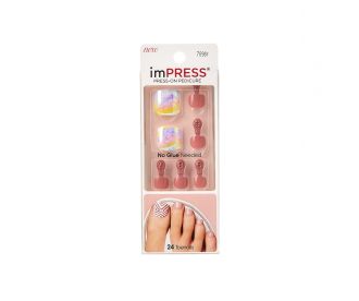 Kiss Твердый лак Импрессс Педикюр "Песчаный оазис", Impress Toe Nails BIPT027